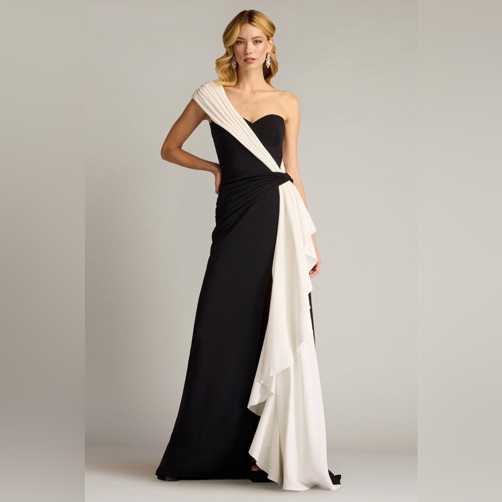 TADASHI SHOJI - LUNE WATERFALL SASH GOWN
